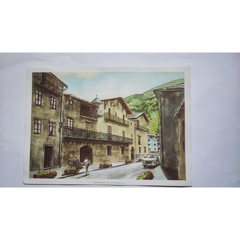 Aquarel·la Museu d'Areny- plandolit Ordino