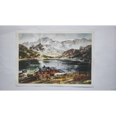 Watercolor of Lake of the Pessons d'Encamp